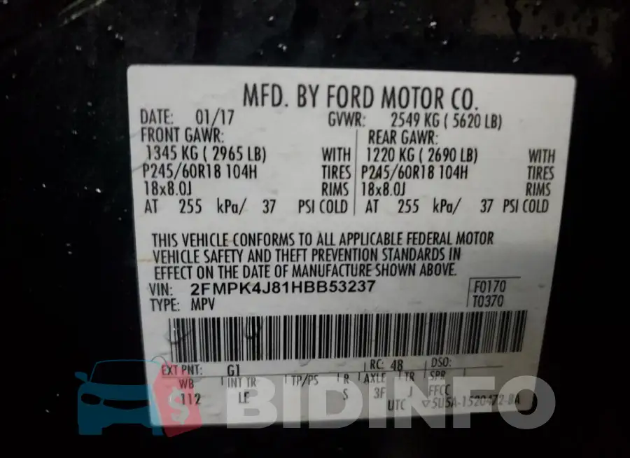 2FMPK4J81HBB53237 Photo# 13