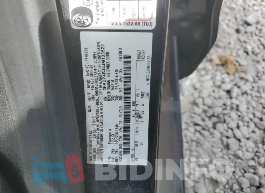 3FADP4BJ4JM133522 Photo# 12