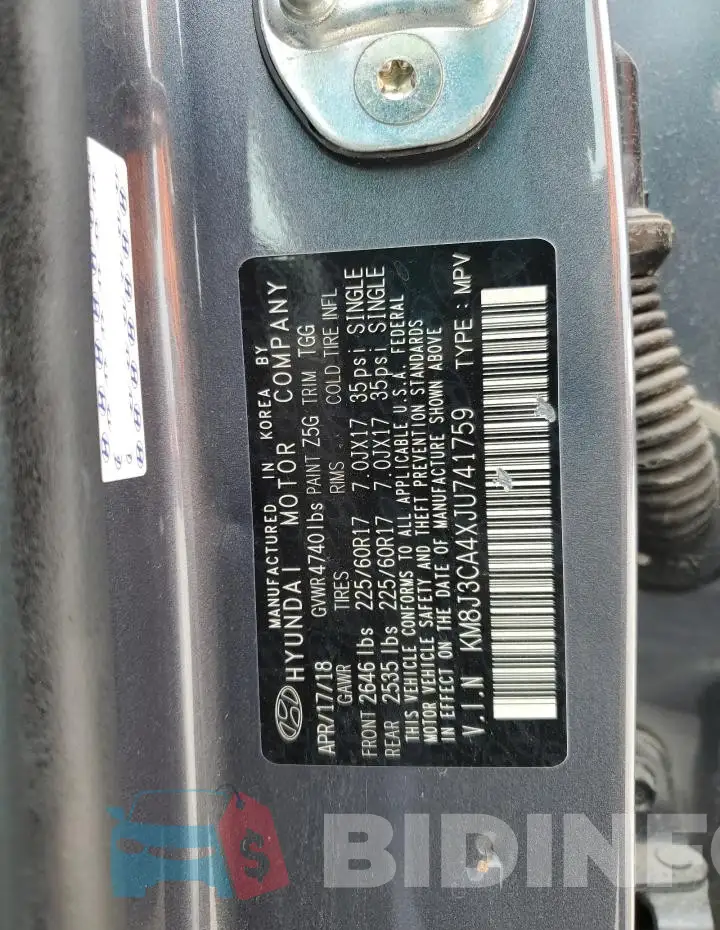 KM8J3CA4XJU741759 Photo# 12