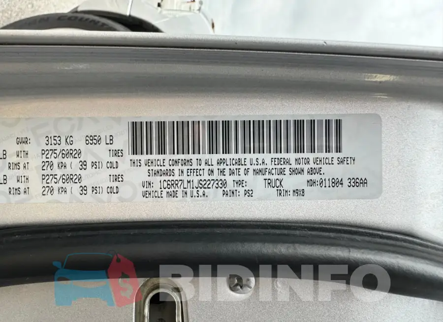 1C6RR7LM1JS227330 Photo# 10