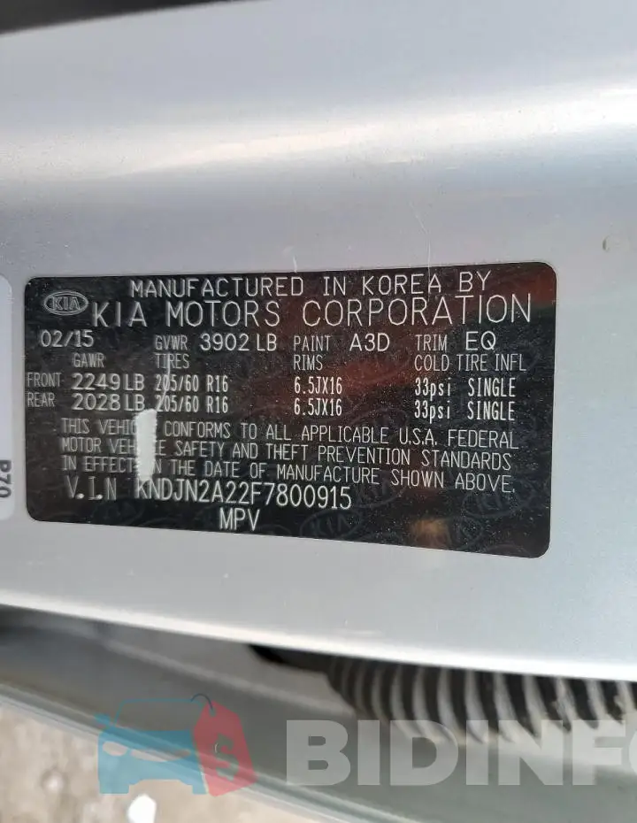 KNDJN2A22F7800915 Photo# 12