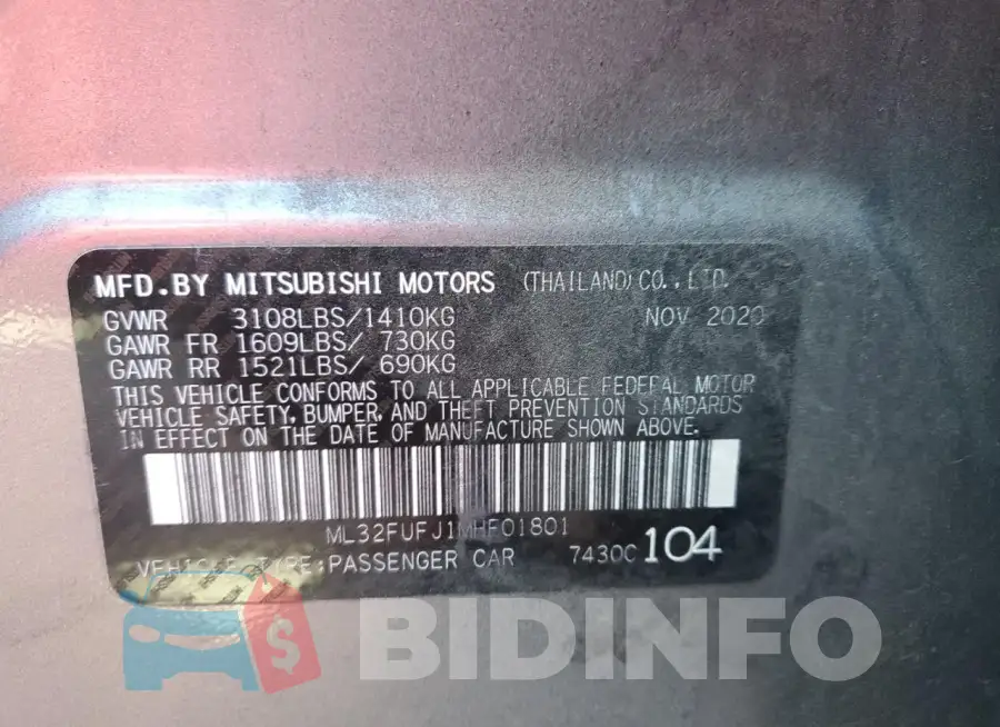 ML32FUFJ1MHF01801 Photo# 13