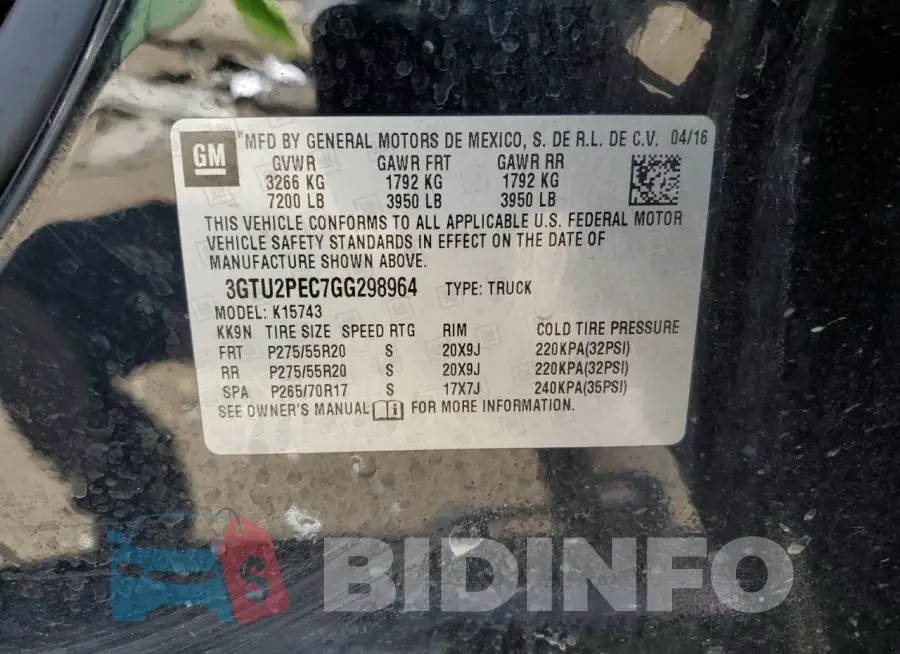 3GTU2PEC7GG298964 Photo# 12