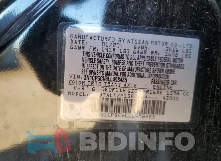 3N1CP5CV6LL498485 Photo# 13
