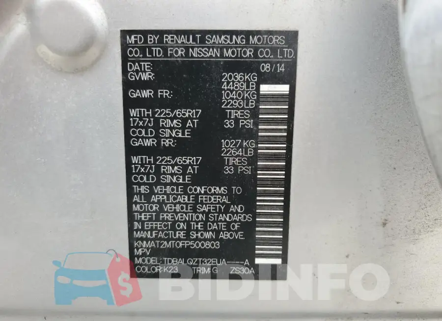 KNMAT2MT0FP500803 Photo# 13