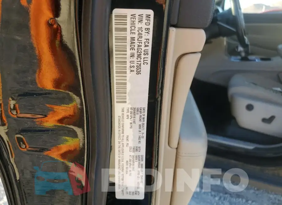 1C4RJFAG2NC175536 Photo# 12
