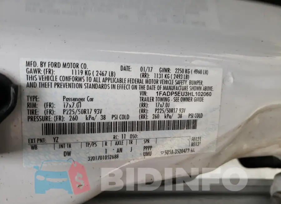 1FADP5EU3HL102060 Photo# 12