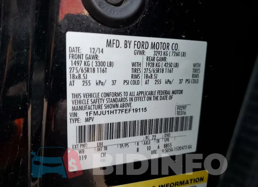 1FMJU1HT7FEF19115 Photo# 14