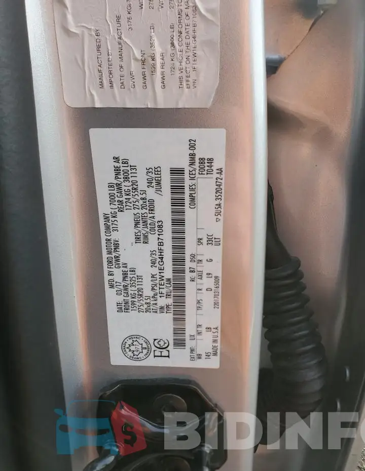 1FTEW1EG4HFB71083 Photo# 12