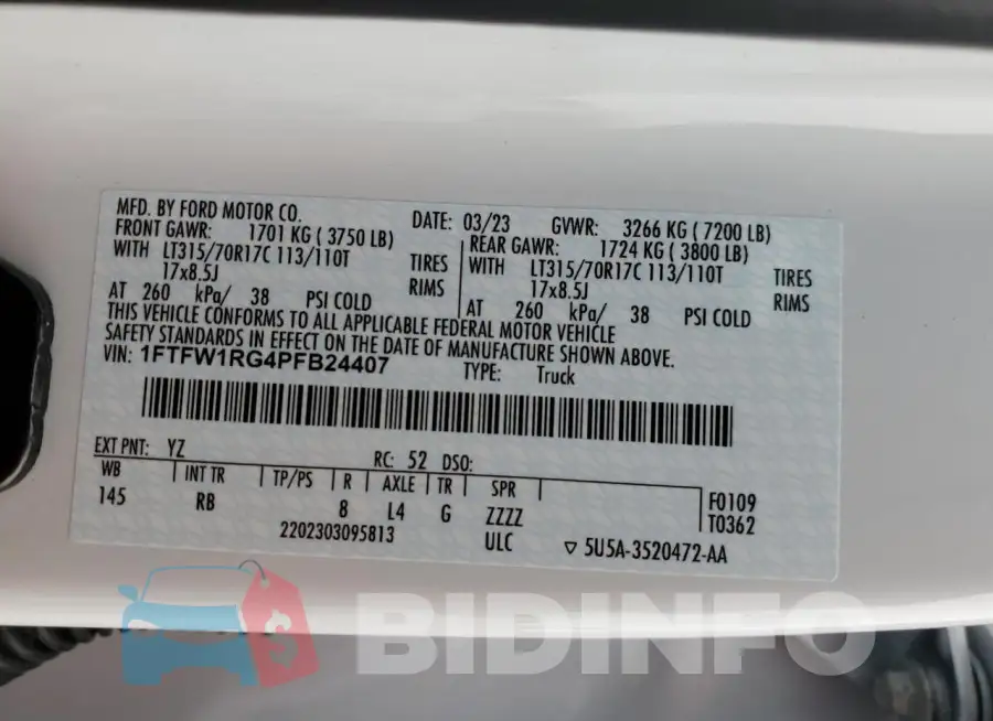 1FTFW1RG4PFB24407 Photo# 12