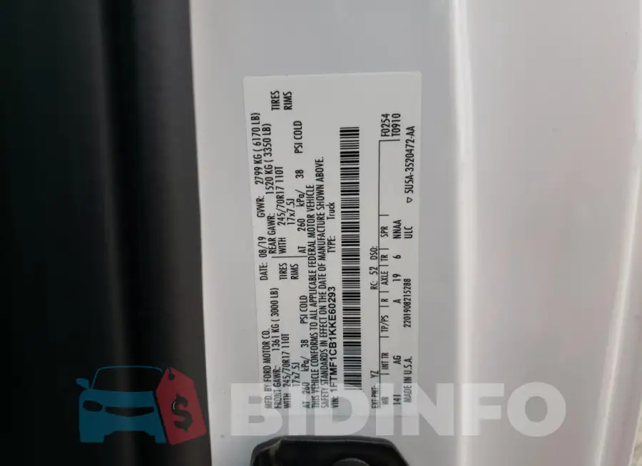 1FTMF1CB1KKE60293 Photo# 12