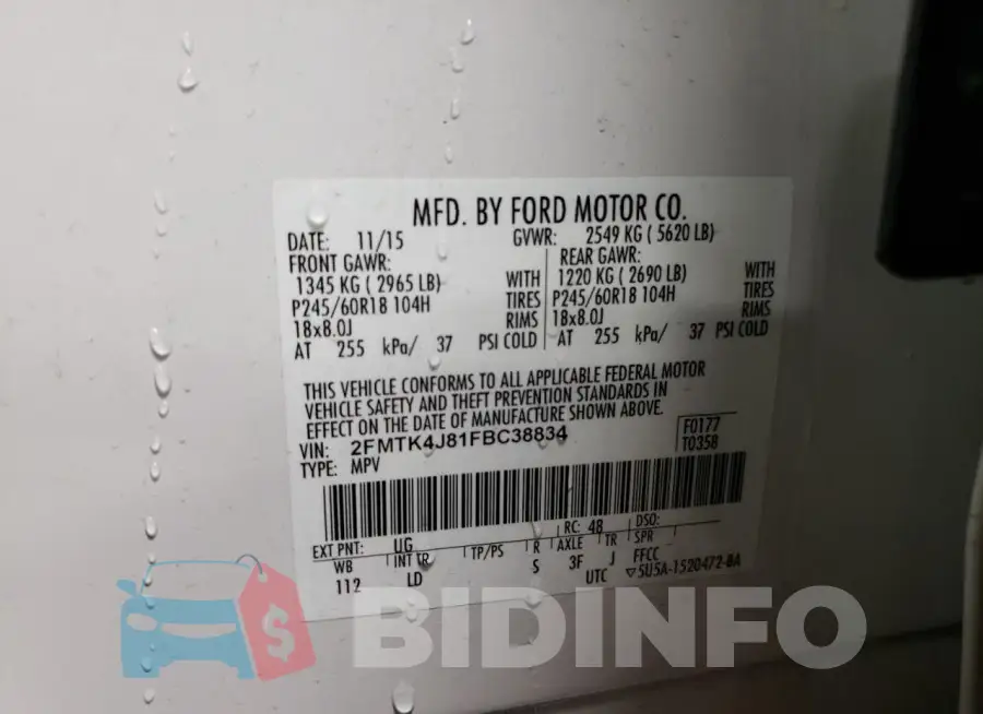 2FMTK4J81FBC38834 Photo# 12