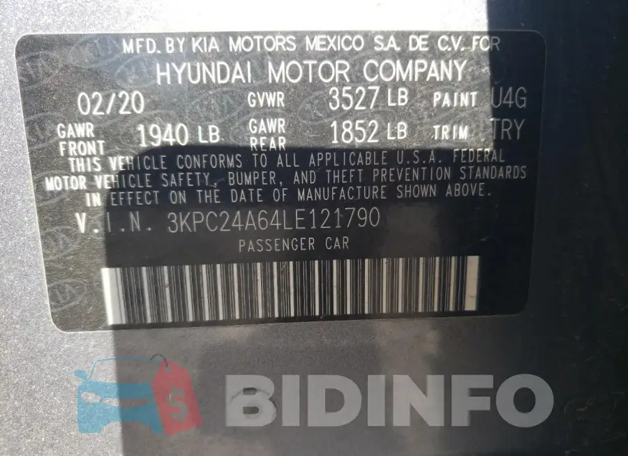 3KPC24A64LE121790 Photo# 12