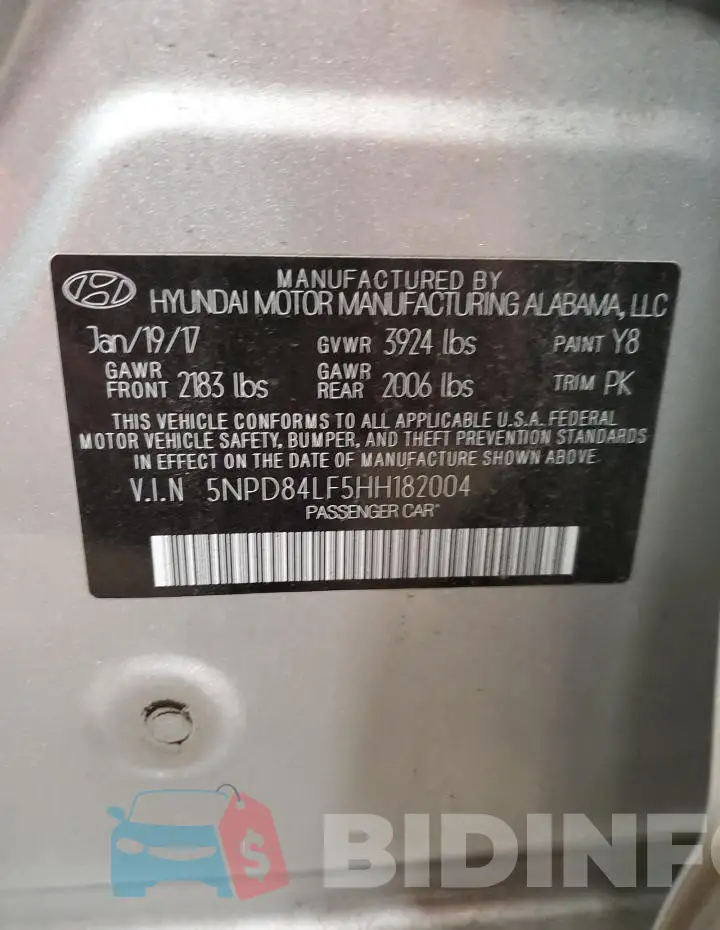 5NPD84LF5HH182004 Photo# 12
