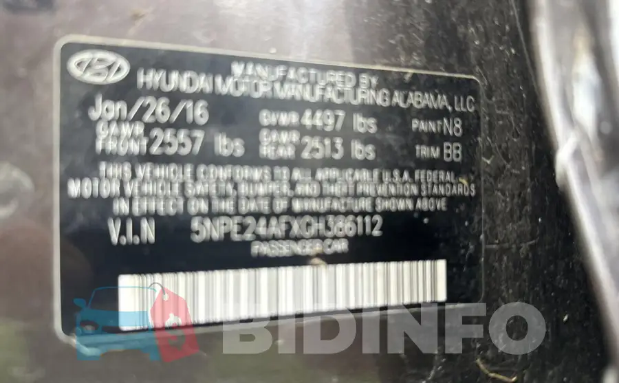 5NPE24AFXGH386112 Photo# 10