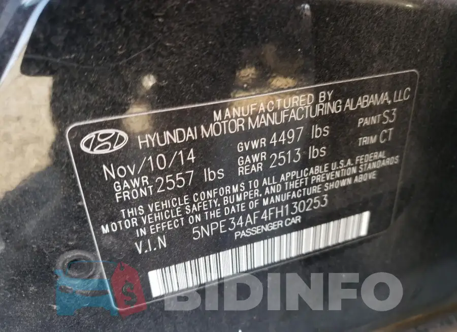 5NPE34AF4FH130253 Photo# 12