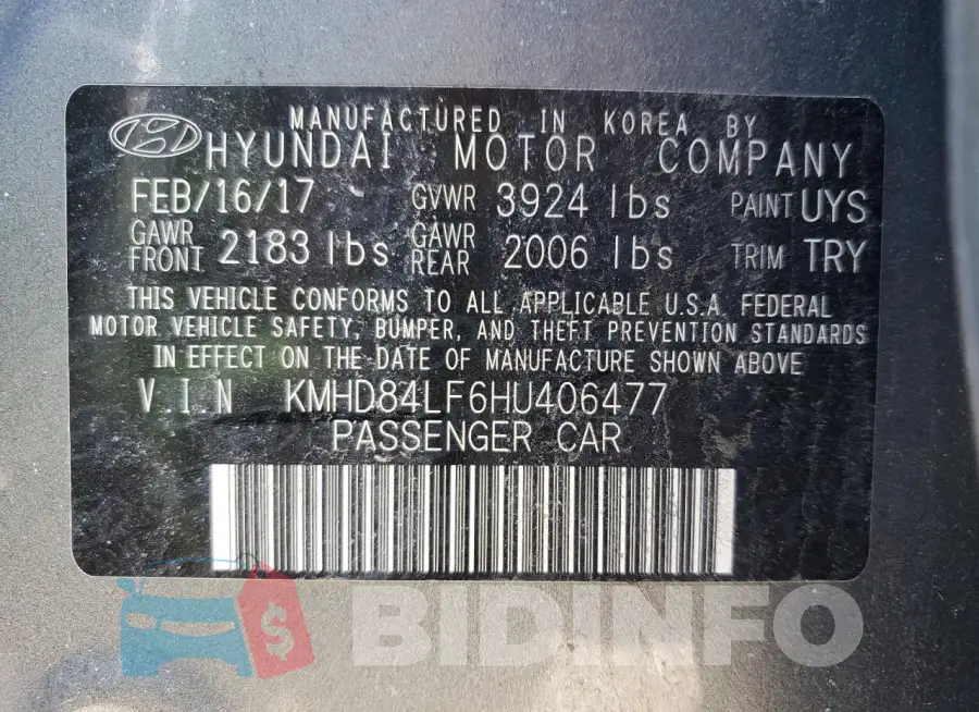 KMHD84LF6HU406477 Photo# 12