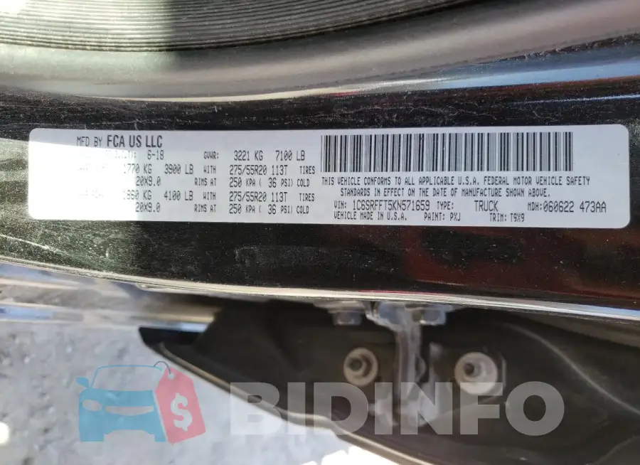 1C6SRFFT5KN571659 Photo# 13