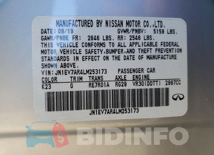 JN1EV7AR4LM253173 Photo# 12