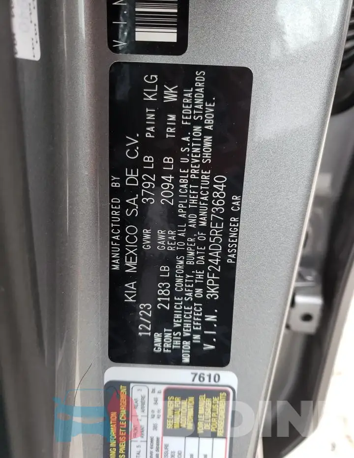 3KPF24AD5RE736840 Photo# 12