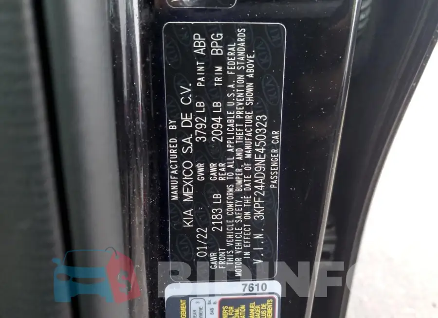 3KPF24AD9NE450323 Photo# 12