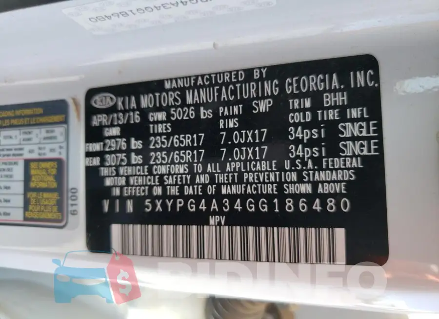 5XYPG4A34GG186480 Photo# 13