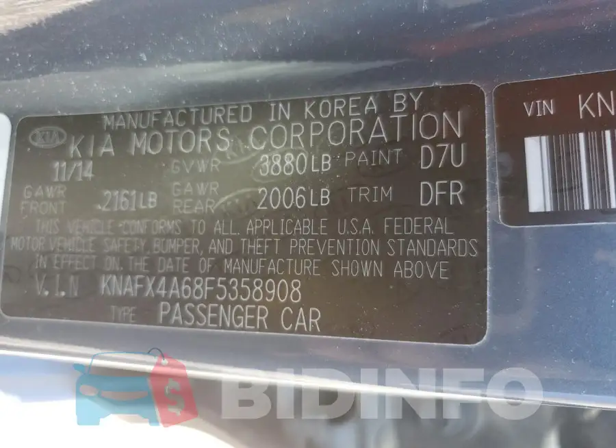 KNAFX4A68F5358908 Photo# 11