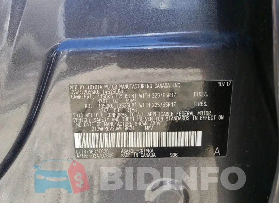 2T3WFREV2JW418624 Photo# 12