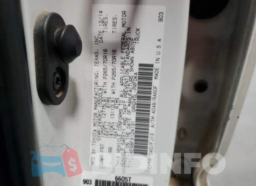 5TFLU4EN8FX124191 Photo# 12