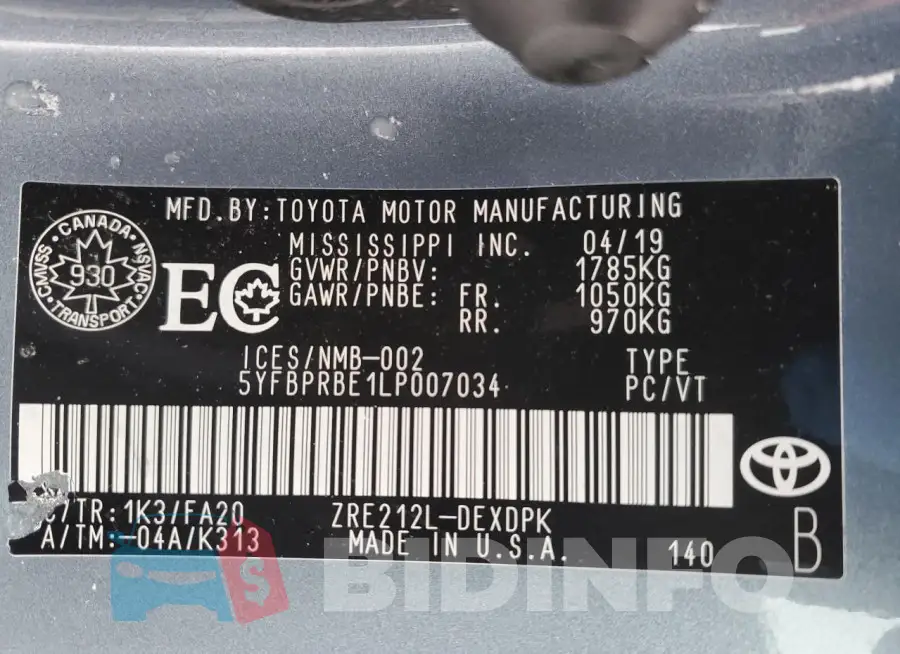 5YFBPRBE1LP007034 Photo# 12
