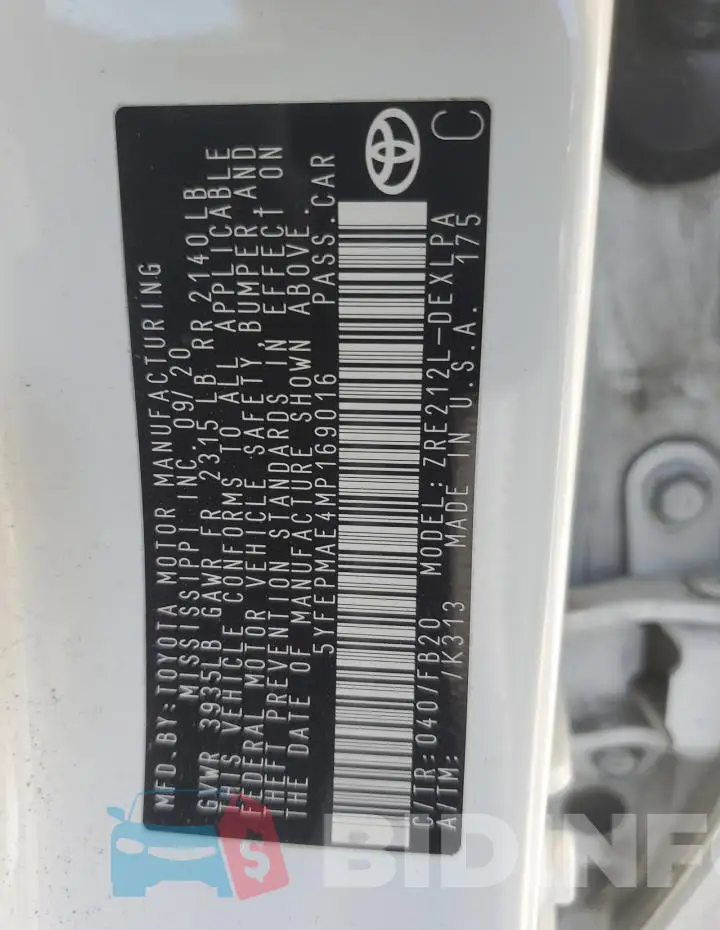 5YFEPMAE4MP169016 Photo# 12