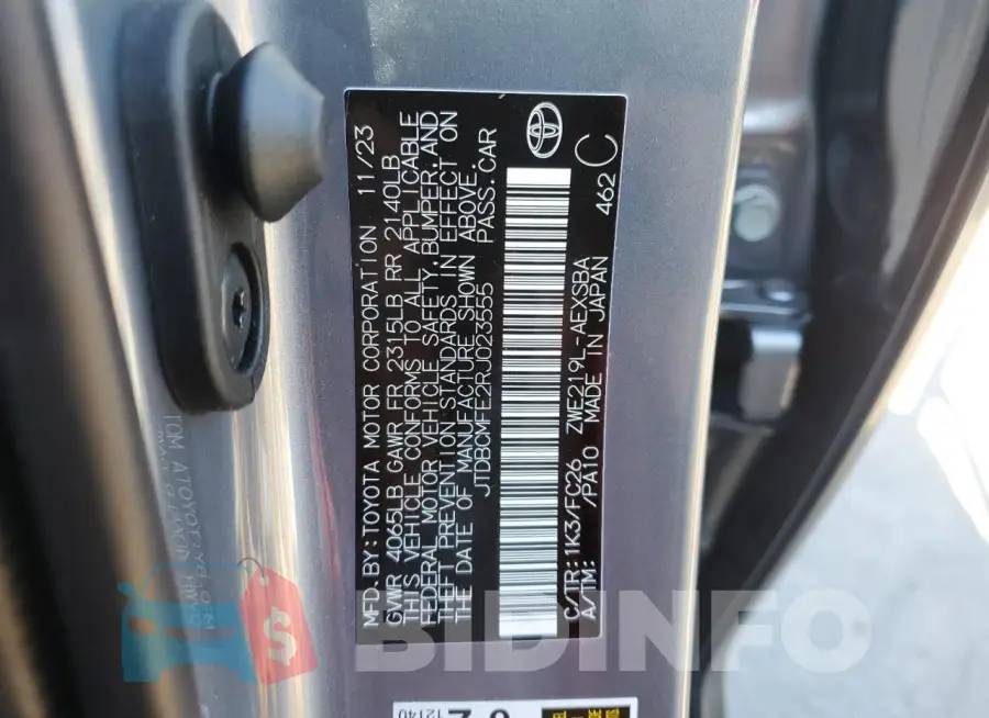 JTDBCMFE2RJ023555 Photo# 12