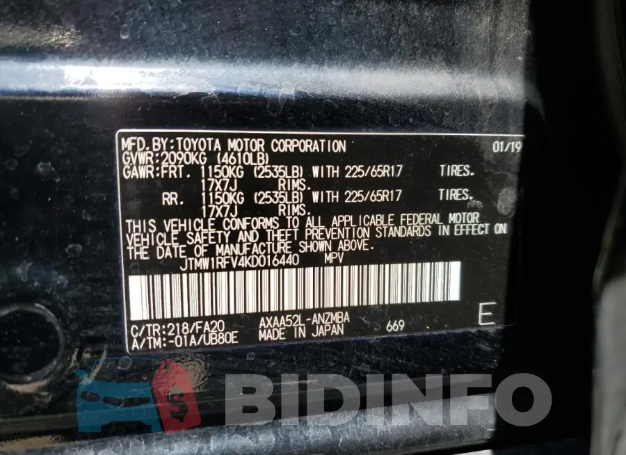 JTMW1RFV4KD016440 Photo# 13