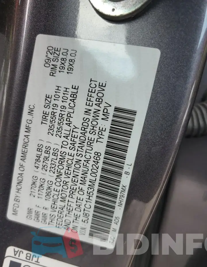 5J8TC1H53ML002468 Photo# 14