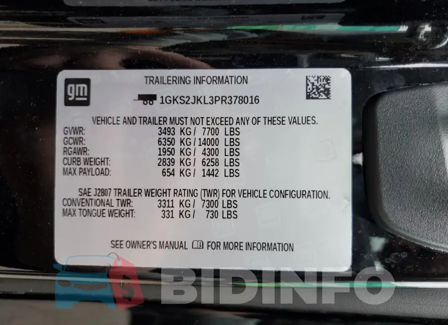 1GKS2JKL3PR378016 Photo# 12