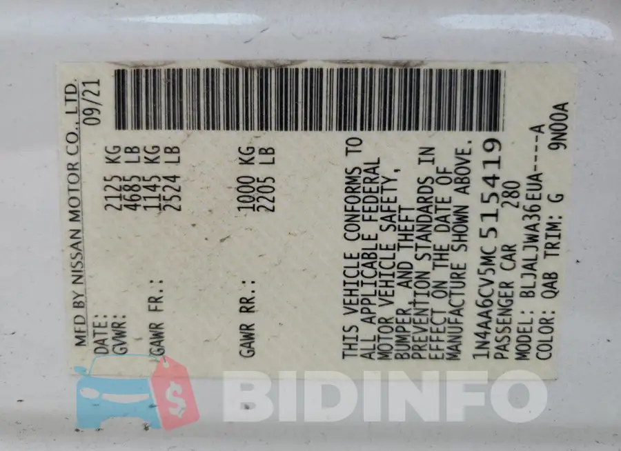 1N4AA6CV5MC515419 Photo# 12