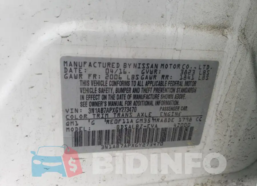 3N1AB7APXGY273470 Photo# 12