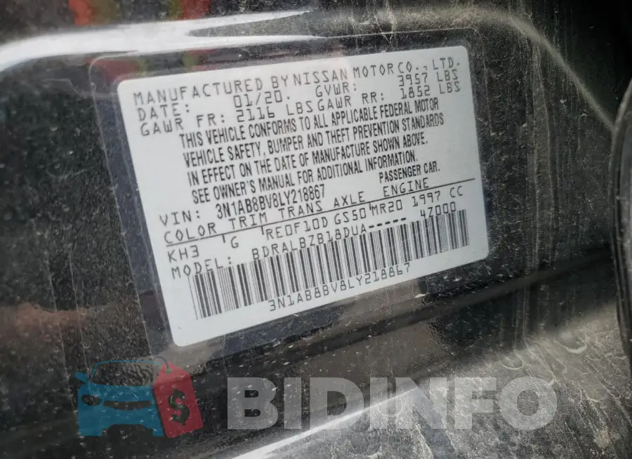 3N1AB8BV8LY218867 Photo# 13