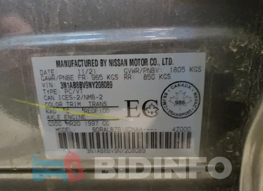 3N1AB8BV9NY208089 Photo# 12