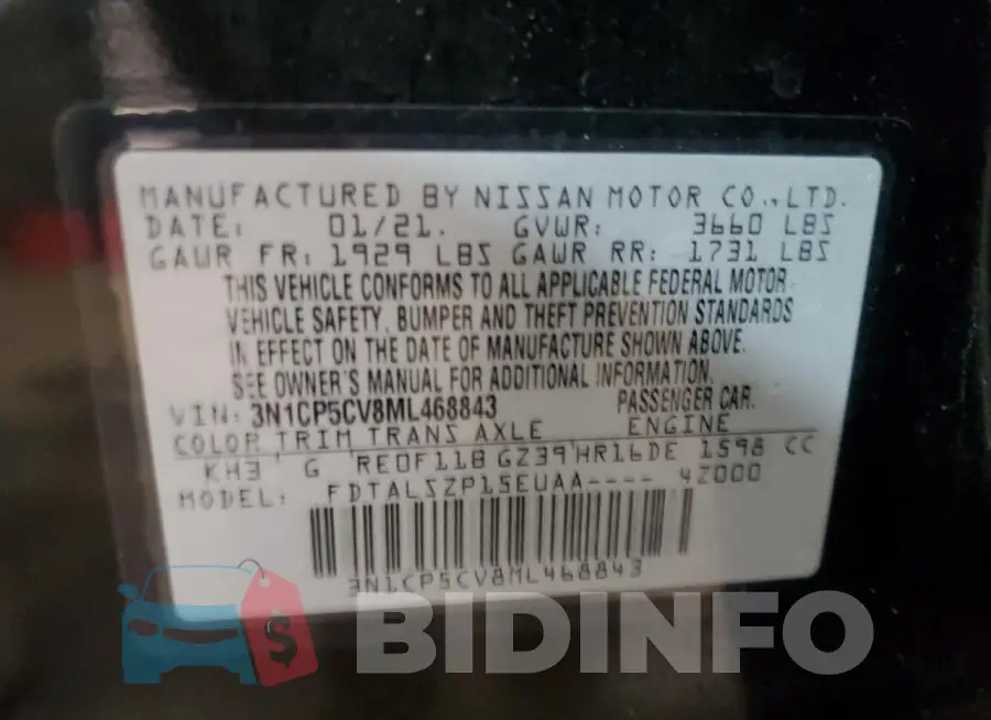 3N1CP5CV8ML468843 Photo# 13
