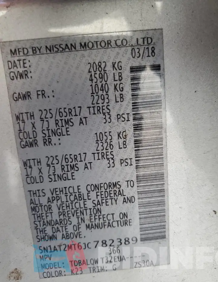 5N1AT2MT6JC782389 Photo# 13