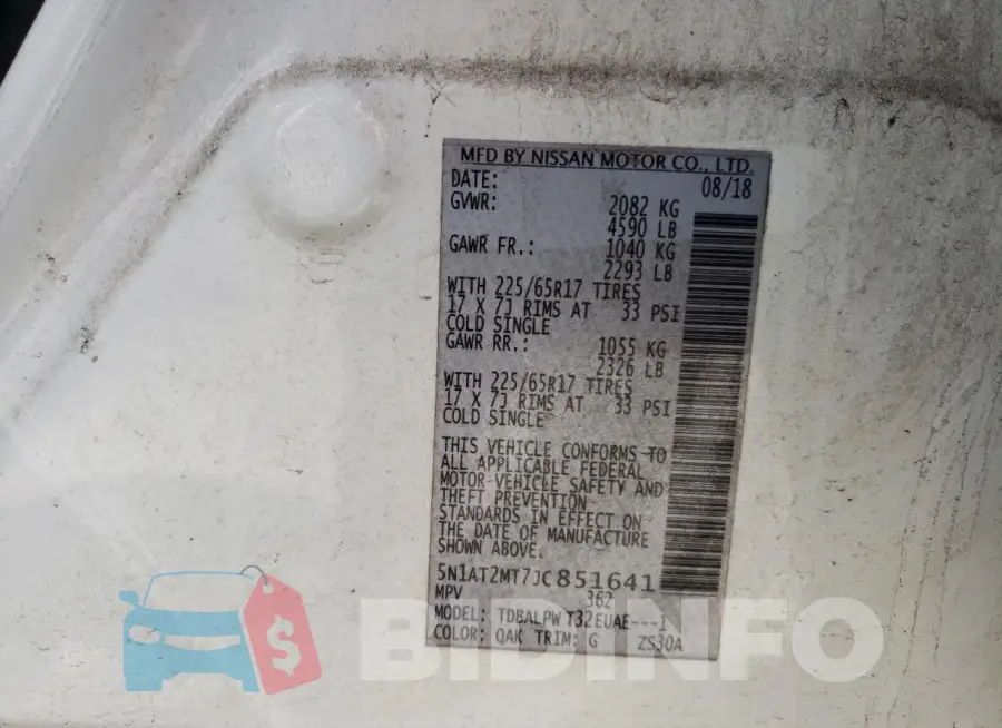 5N1AT2MT7JC851641 Photo# 14