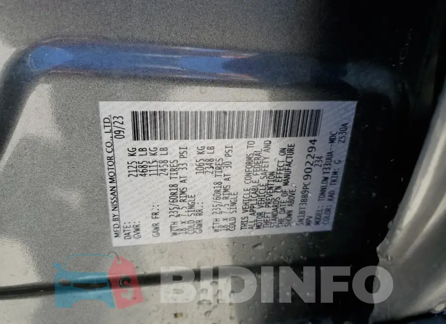5N1BT3BB9PC902294 Photo# 12