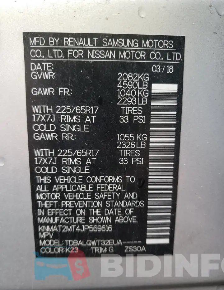 KNMAT2MT4JP569616 Photo# 13