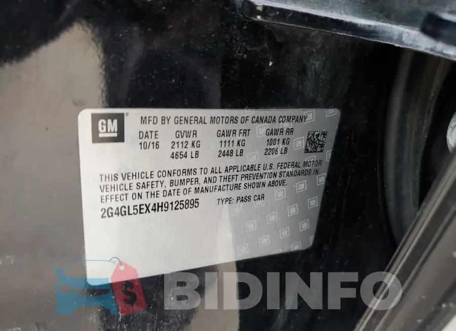 2G4GL5EX4H9125895 Photo# 12