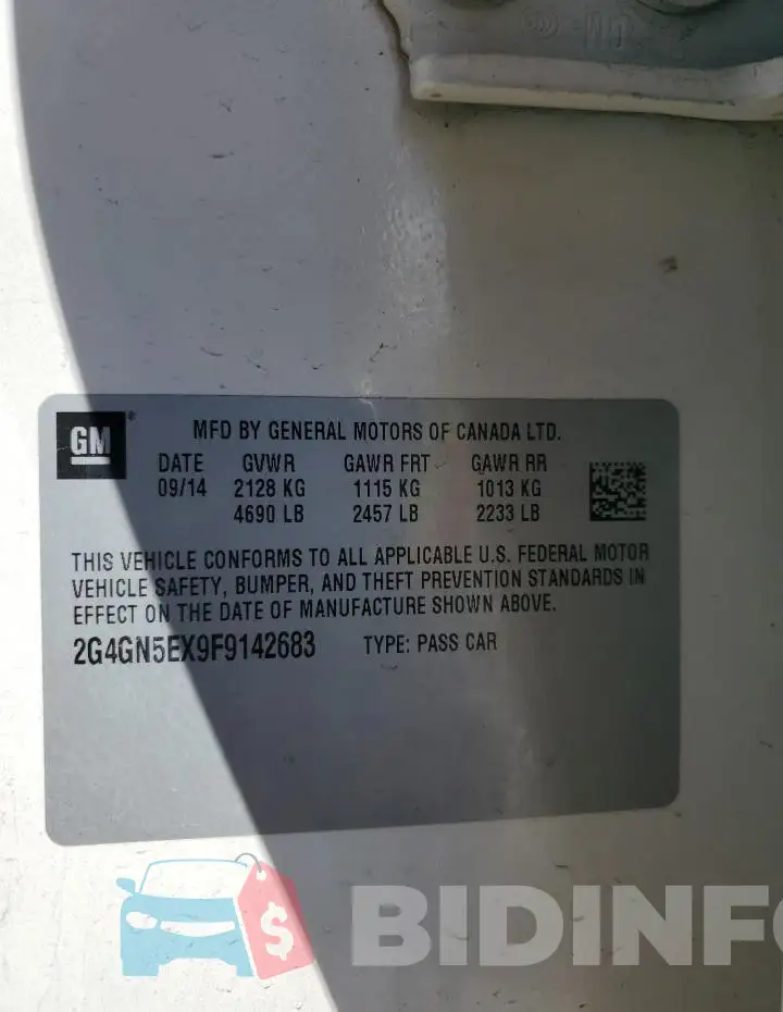 2G4GN5EX9F9142683 Photo# 12