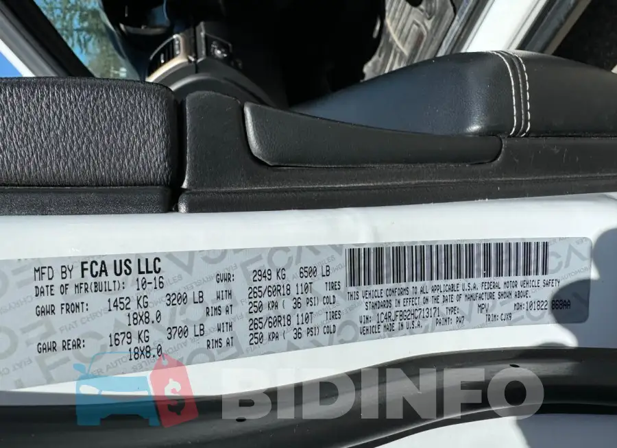 1C4RJFBG2HC713171 Photo# 11