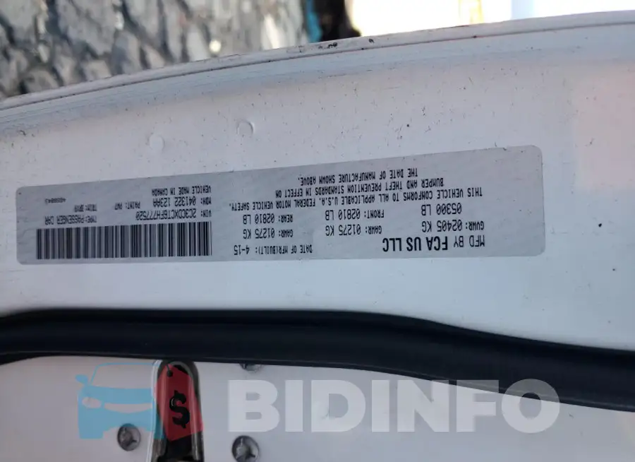 2C3CDXCT6FH777520 Photo# 12