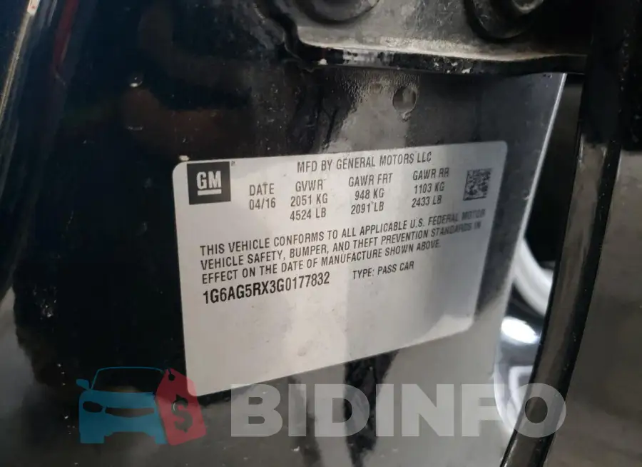 1G6AG5RX3G0177832 Photo# 13