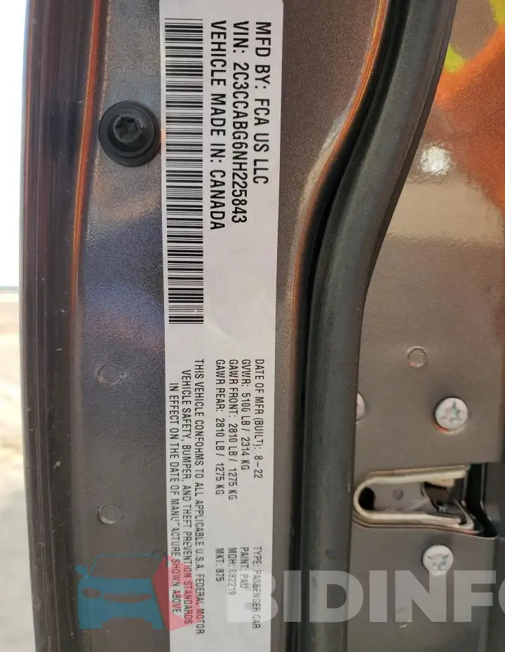 2C3CCABG6NH225843 Photo# 12